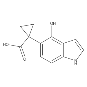 Cyclopropanecarboxylic acid,1-(4-hydroxy-1h-indol-5-yl)-结构式