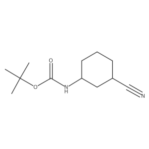 (1R,3S)-3-(Boc-amino)cyclohexanecarbonitrile结构式