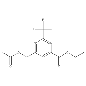 Ethyl 6-[(acetyloxy)methyl]-2-(trifluoromethyl)pyrimidine-4-carboxylate Structure