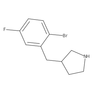 3-[(2-Bromo-5-fluorophenyl)methyl]pyrrolidine结构式
