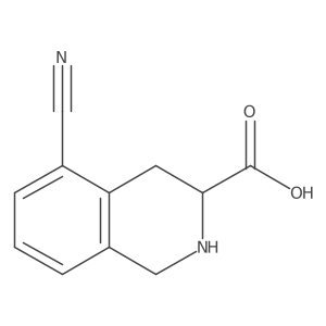 (S)-5-Cyano-1,2,3,4-tetrahydroisoquinoline-3-carboxylic acid结构式