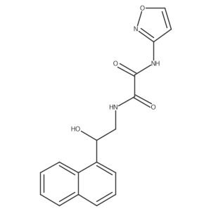 N1-(2-hydroxy-2-(naphthalen-1-yl)ethyl)-N2-(isoxazol-3-yl)oxalamide结构式