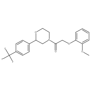 2-(2-Methoxyphenoxy)-1-(2-(4-(trifluoromethyl)phenyl)morpholino)ethanone Structure