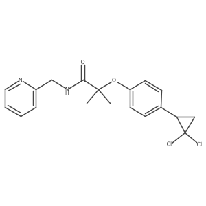 2-[4-(2,2-dichlorocyclopropyl)phenoxy]-2-methyl-N-(pyridin-2-ylmethyl)propanamide Structure