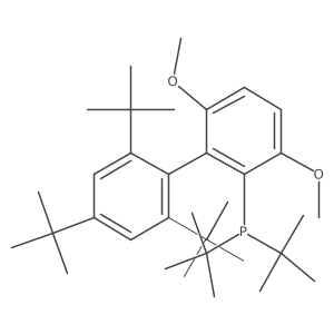 Di-tert-butyl(2',4',6'-tri-tert-butyl-3,6-dimethoxy-[1,1'-biphenyl]-2-yl)phosphine Structure