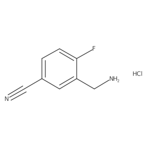 3-(Aminomethyl)-4-fluorobenzonitrile hydrochloride Structure