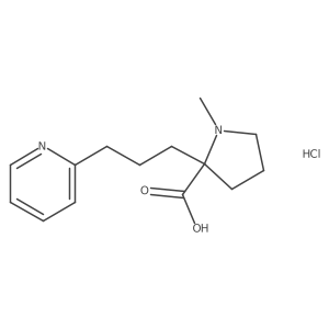 1-Methyl-2-(3-pyridin-2-yl-propyl)-pyrrolidine-2-carboxylic acid hydrochloride Structure
