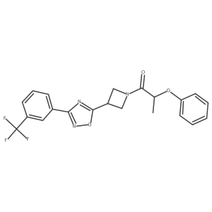 2-Phenoxy-1-(3-(3-(3-(trifluoromethyl)phenyl)-1,2,4-oxadiazol-5-yl)azetidin-1-yl)propan-1-one Structure