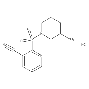 2-((3-Aminopiperidin-1-yl)sulfonyl)nicotinonitrile hydrochloride结构式