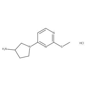 1-(2-(Methylthio)pyrimidin-4-yl)pyrrolidin-3-amine hydrochloride Structure