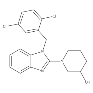 1-(1-(2,5-dichlorobenzyl)-1H-benzo[d]imidazol-2-yl)piperidin-3-ol结构式