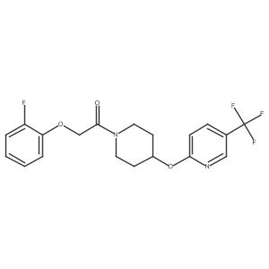 2-(2-Fluorophenoxy)-1-(4-{[5-(trifluoromethyl)pyridin-2-yl]oxy}piperidin-1-yl)ethan-1-one结构式