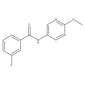 3-fluoro-N-(2-methoxypyrimidin-5-yl)benzamide结构式