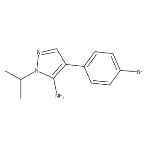 4-(4-Bromophenyl)-2-propan-2-ylpyrazol-3-amine Structure