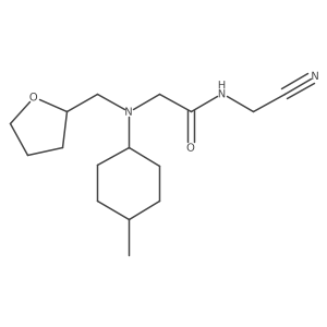 N-(Cyanomethyl)-2-[(4-methylcyclohexyl)-(oxolan-2-ylmethyl)amino]acetamide Structure
