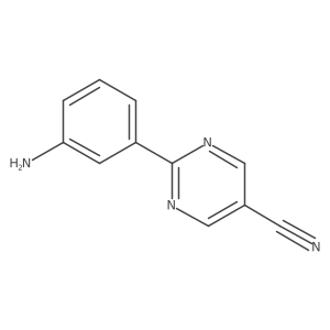 2-(3-Aminophenyl)pyrimidine-5-carbonitrile结构式