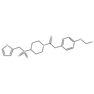 2-(4-Ethoxyphenyl)-1-(4-((furan-2-ylmethyl)sulfonyl)piperidin-1-yl)ethanone结构式