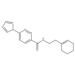 N-(2-(cyclohex-1-en-1-yl)ethyl)-6-(1H-1,2,4-triazol-1-yl)pyridazine-3-carboxamide Structure