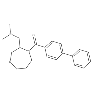 [1,1'-Biphenyl]-4-yl(3-((dimethylamino)methyl)-1,4-thiazepan-4-yl)methanone结构式