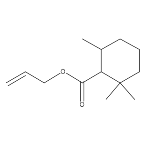 Cyclohexanecarboxylic acid, 2,2,6-trimethyl-, 2-propen-1-yl ester Structure
