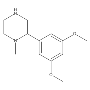 2-(3,5-Dimethoxyphenyl)-1-methylpiperazine结构式