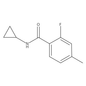 N-cyclopropyl-2-fluoro-4-methylbenzamide结构式