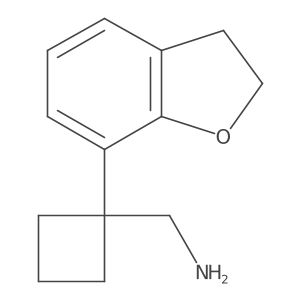 [1-(2,3-Dihydro-1-benzofuran-7-yl)cyclobutyl]methanamine结构式
