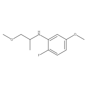 2-Fluoro-5-methoxy-N-(1-methoxypropan-2-yl)aniline结构式