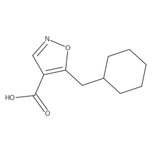 5-(Cyclohexylmethyl)-1,2-oxazole-4-carboxylic acid结构式