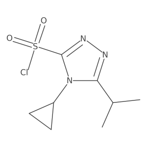 4-Cyclopropyl-5-(propan-2-YL)-4H-1,2,4-triazole-3-sulfonyl chloride结构式