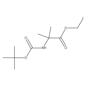 2-tert-Butoxycarbonylamino-2-methylpropionic acid iodomethyl ester Structure