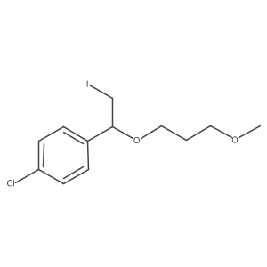 1-Chloro-4-[2-iodo-1-(3-methoxypropoxy)ethyl]benzene结构式