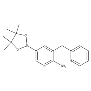 3-(2-Pyridinylmethyl)-5-(4,4,5,5-tetramethyl-1,3,2-dioxaborolan-2-yl)-2-pyridinamine Structure