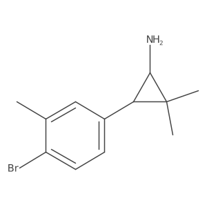 3-(4-Bromo-3-methylphenyl)-2,2-dimethylcyclopropan-1-amine结构式