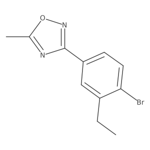 3-(4-Bromo-3-ethylphenyl)-5-methyl-1,2,4-oxadiazole结构式