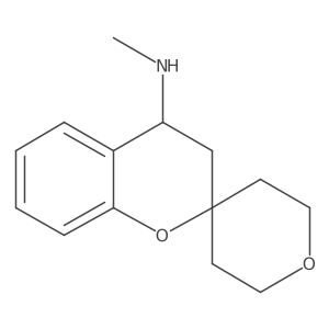 N-methyl-3,4-dihydrospiro[1-benzopyran-2,4'-oxan]-4-amine Structure