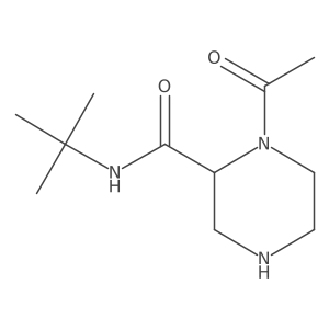 1-Acetyl-N-(1,1-dimethylethyl)-2-piperazinecarboxamide结构式