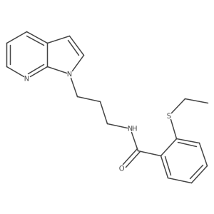 N-(3-(1H-pyrrolo[2,3-b]pyridin-1-yl)propyl)-2-(ethylthio)benzamide结构式