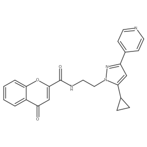 N-(2-(5-cyclopropyl-3-(pyridin-4-yl)-1H-pyrazol-1-yl)ethyl)-4-oxo-4H-chromene-2-carboxamide Structure