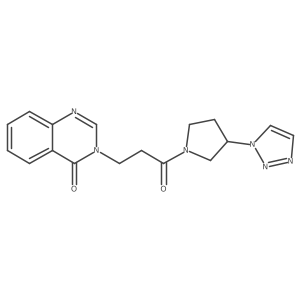 3-(3-(3-(1H-1,2,3-triazol-1-yl)pyrrolidin-1-yl)-3-oxopropyl)quinazolin-4(3H)-one结构式