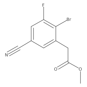 Methyl 2-bromo-5-cyano-3-fluorophenylacetate结构式