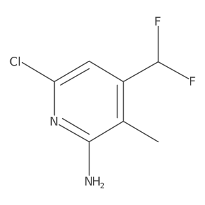 6-Chloro-4-(difluoromethyl)-3-methylpyridin-2-amine Structure