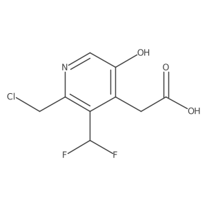 2-(Chloromethyl)-3-(difluoromethyl)-5-hydroxypyridine-4-acetic acid Structure