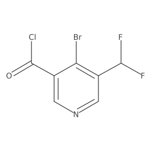 4-Bromo-5-(difluoromethyl)nicotinoyl chloride结构式