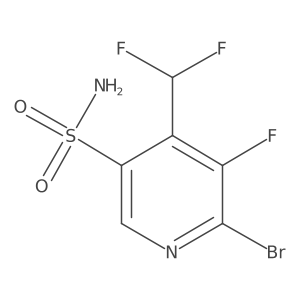 6-Bromo-4-(difluoromethyl)-5-fluoropyridine-3-sulfonamide Structure