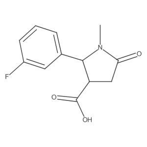 (2S,3S)-2-(3-fluorophenyl)-1-methyl-5-oxopyrrolidine-3-carboxylic acid Structure