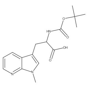 (S)-2-((tert-Butoxycarbonyl)amino)-3-(1-methyl-1H-pyrrolo[2,3-b]pyridin-3-yl)propanoic acid Structure