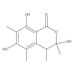 (3R,4R)-3,6,8-Trihydroxy-3,4,5,7-tetramethylisochroman-1-one Structure