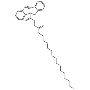 Azadibenzocyclooctyne-PEG4-alcohol Structure