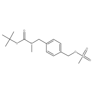 1,1-Dimethylethyl N-methyl-N-[[4-[[(methylsulfonyl)oxy]methyl]phenyl]methyl]carbamate Structure